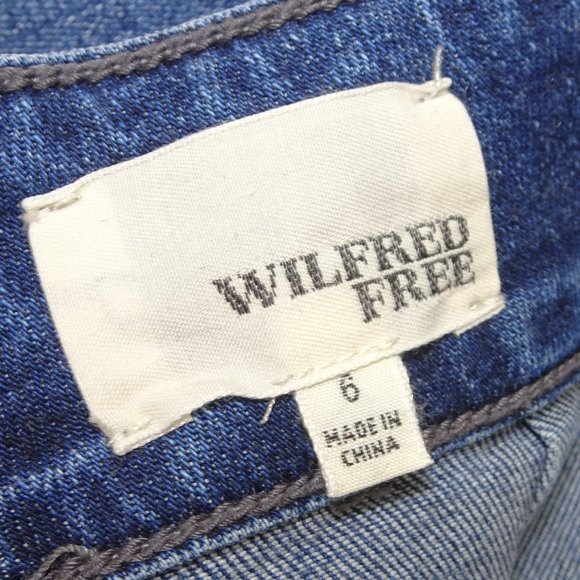 Wilfred Free Aritzia Karolina Blue Denim Stretch Pencil Skirt - Picture 4 of 6